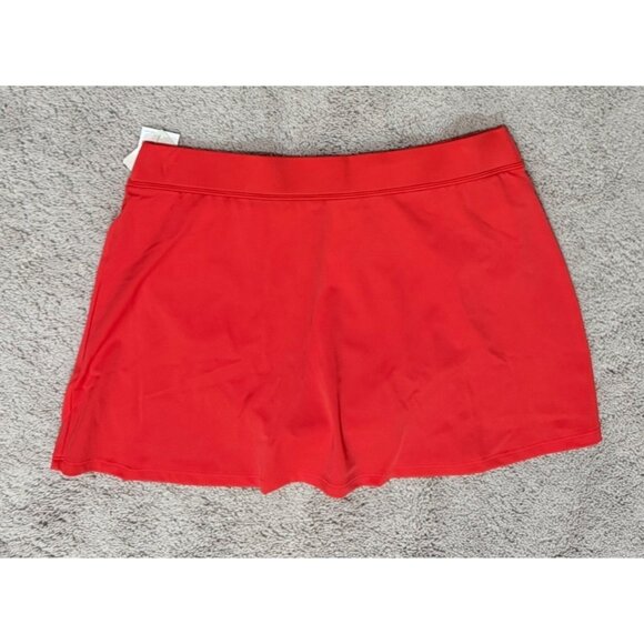 L.L.Bean New Swim Skirt Size 12 Coral Orange Sunblocking 13" Swim Bottom UPF 50 - Picture 3 of 9
